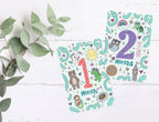 Name Art Milestone Cards - digital file