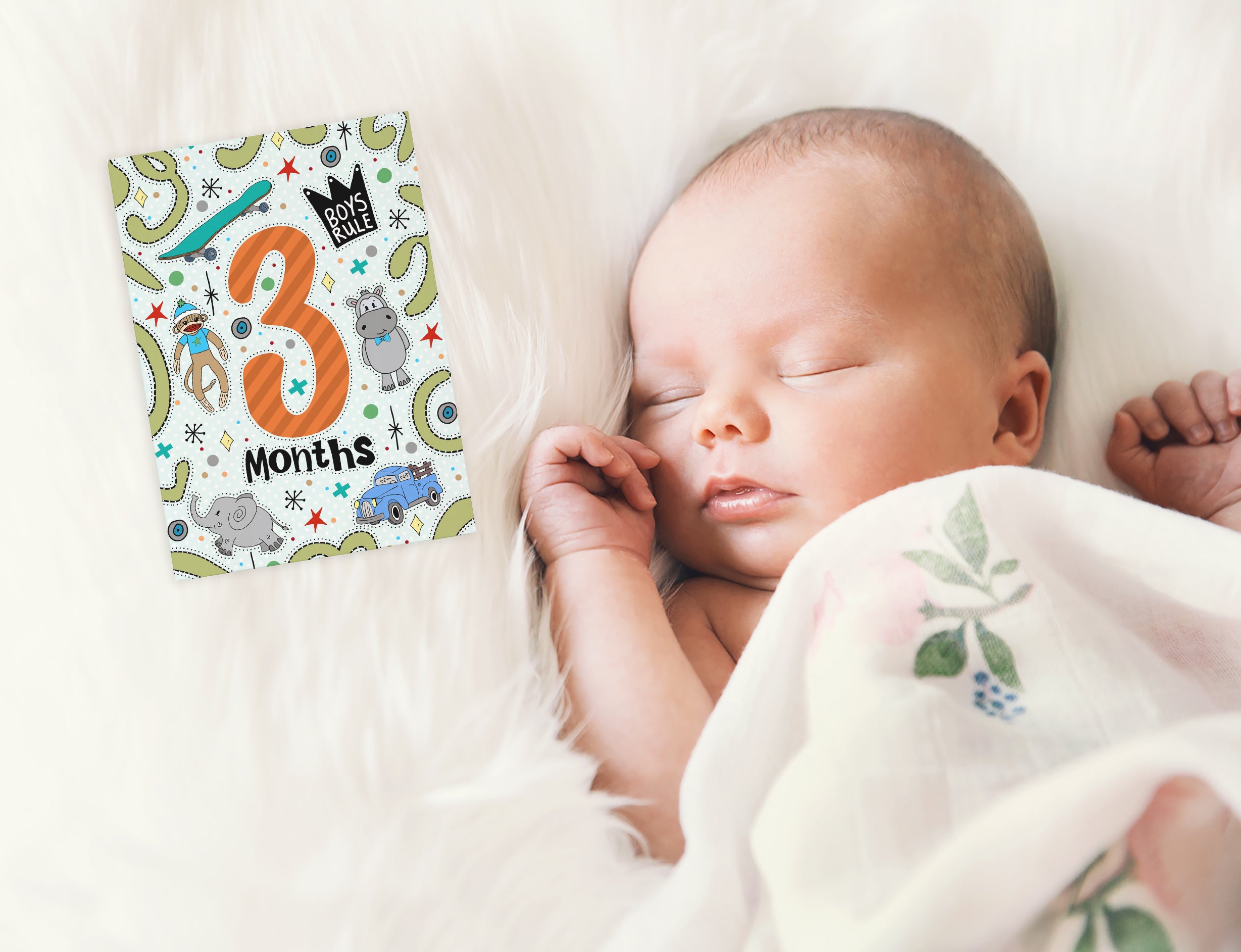 Name Art Milestone Cards - digital file