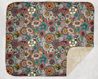 Sticker Book Flower Fields Sherpa Blanket