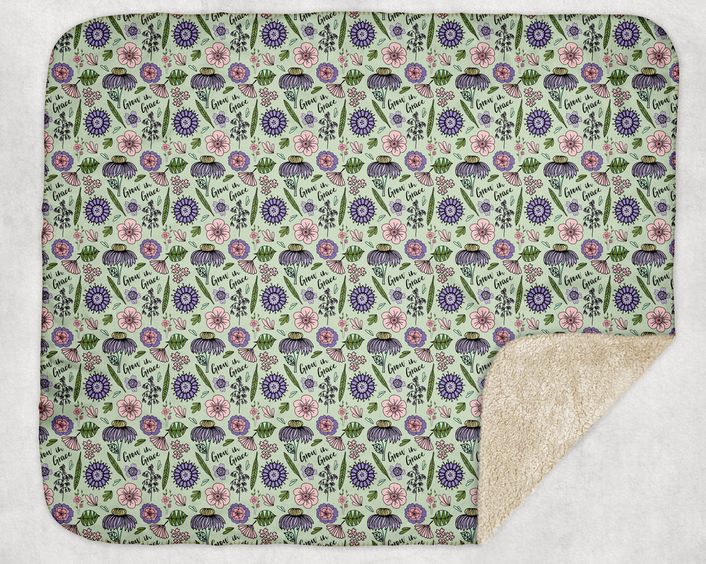 Grow in Grace - Sherpa blanket