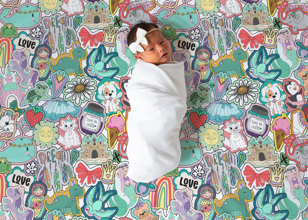 Sticker Book Girls - Sherpa blanket