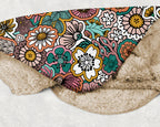 Sticker Book Flower Fields Sherpa Blanket