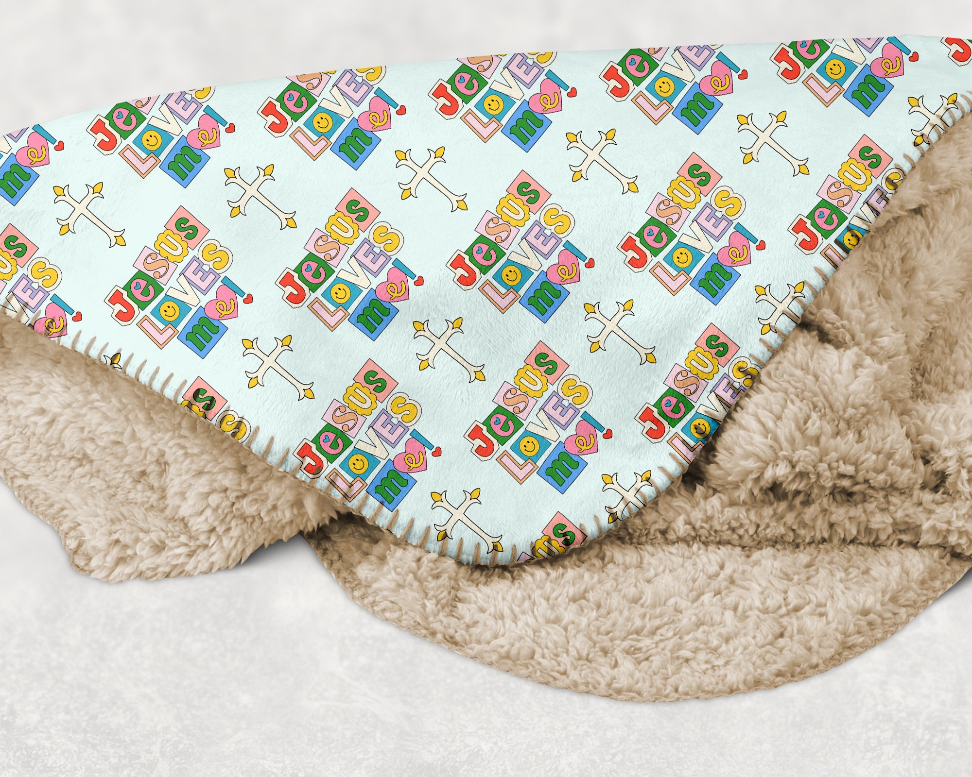 Jesus Loves Me - Sherpa blanket