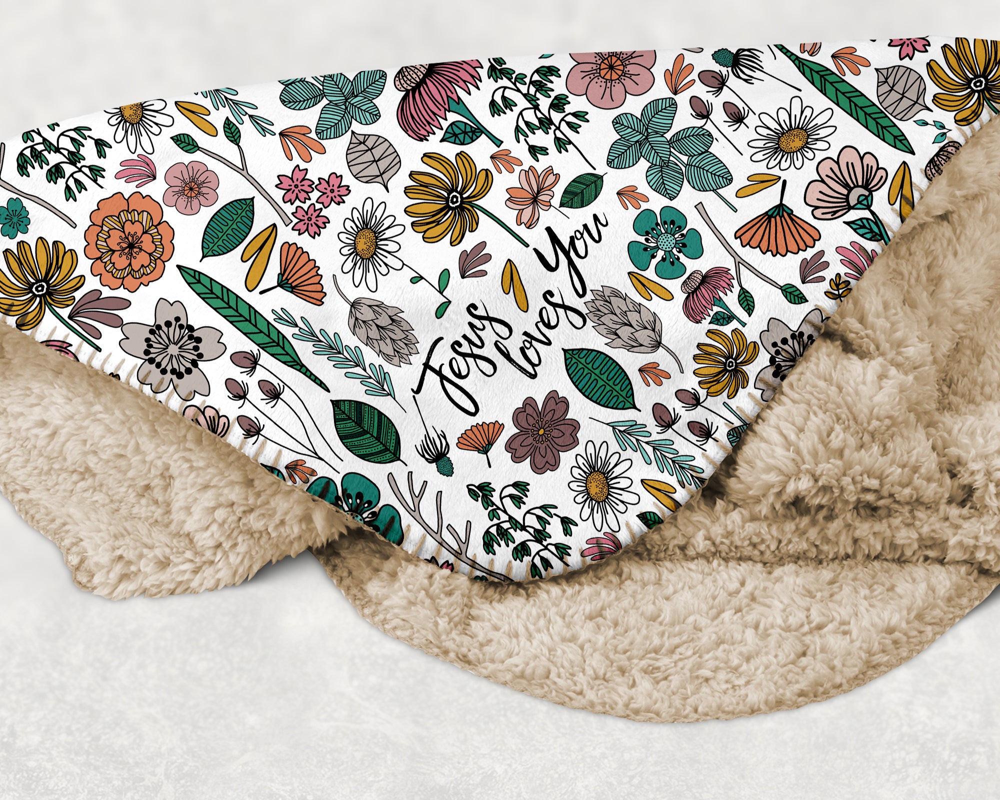 Jesus Loves You Sherpa blanket
