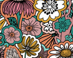 Sticker Book Flower Fields Sherpa Blanket