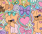Sticker Book Cutie Bear - Sherpa blanket