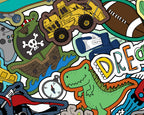 Sticker Book Boys - Sherpa blanket