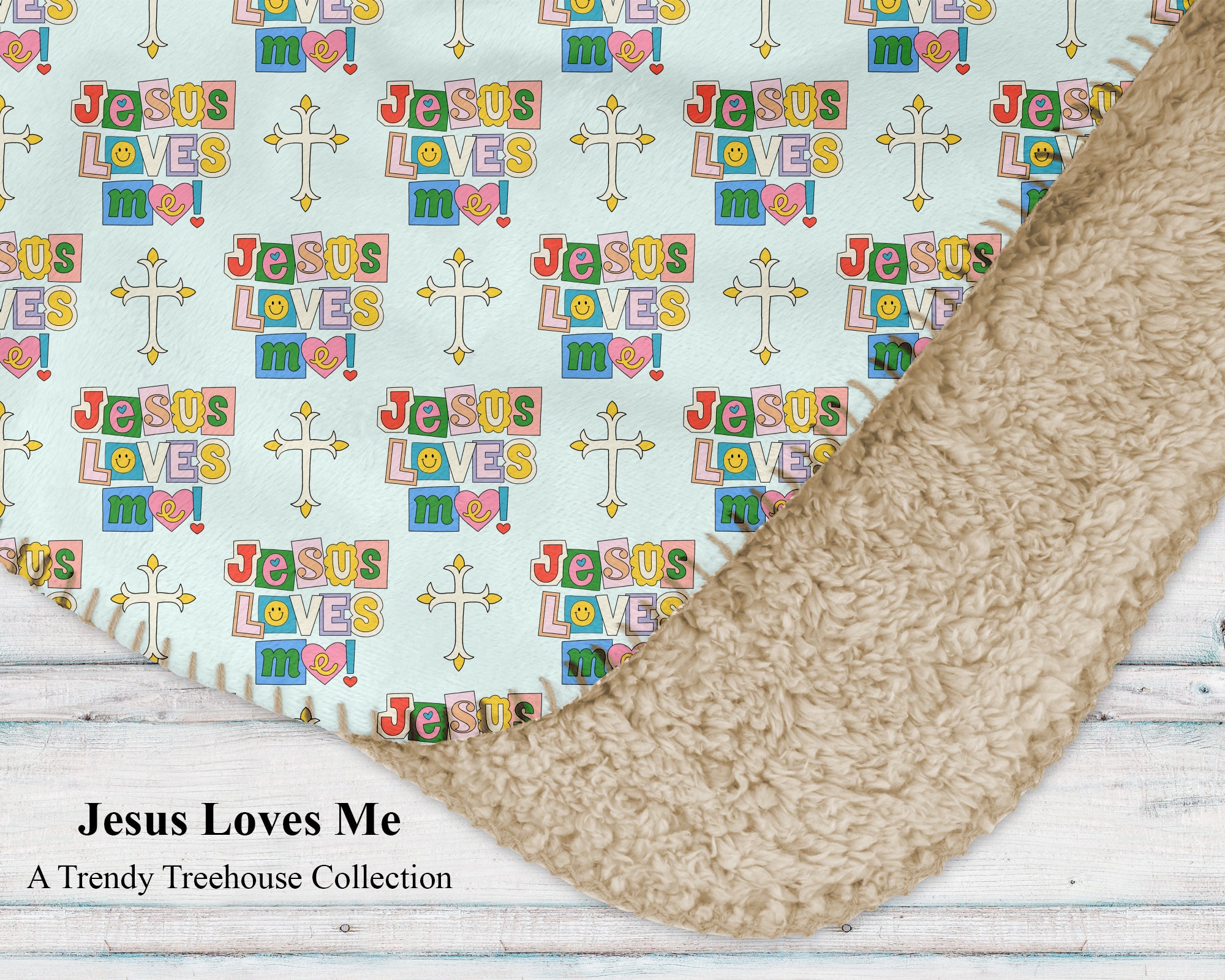 Jesus Loves Me - Sherpa blanket