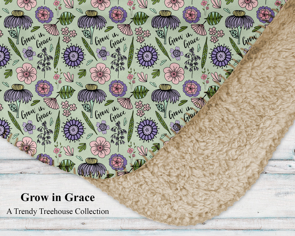 Grow in Grace - Sherpa blanket