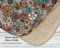 Sticker Book Flower Fields Sherpa Blanket