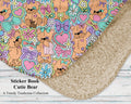 Sticker Book Cutie Bear - Sherpa blanket