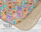 Sticker Book Cutie Bear - Sherpa blanket
