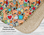 Sticker Book Patchwork Bear - Sherpa blanket