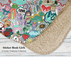 Sticker Book Girls - Sherpa blanket