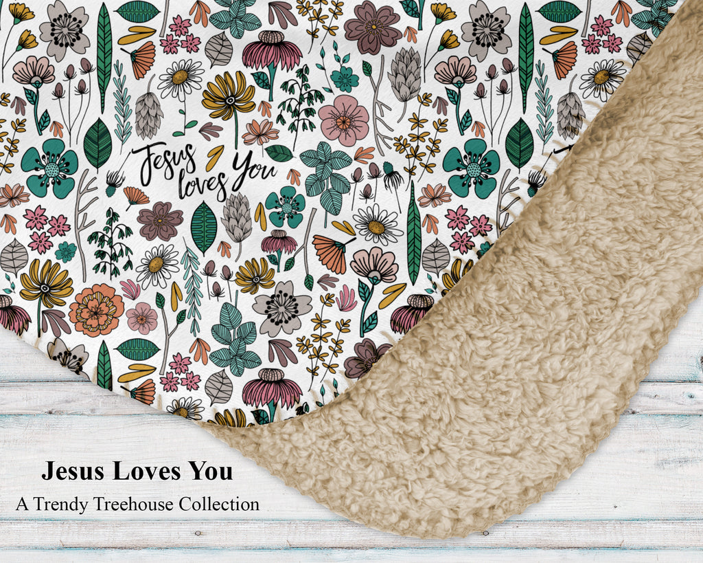 Jesus Loves You Sherpa blanket