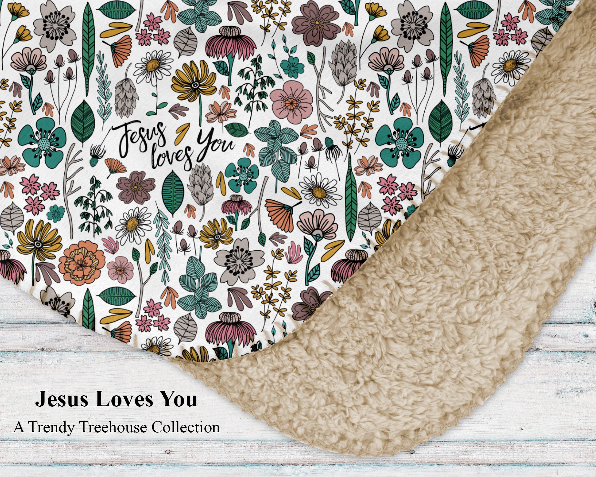 Jesus Loves You Sherpa blanket