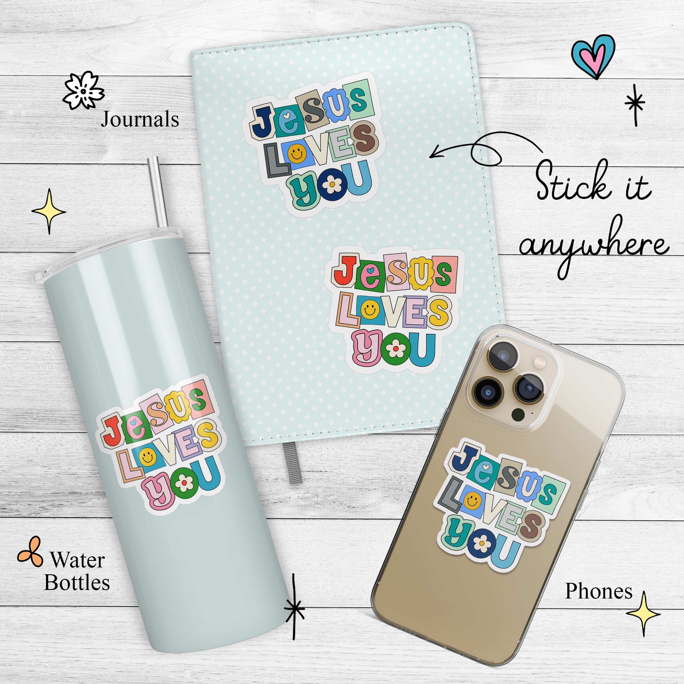 Jesus Loves You - Stickers and Magnets