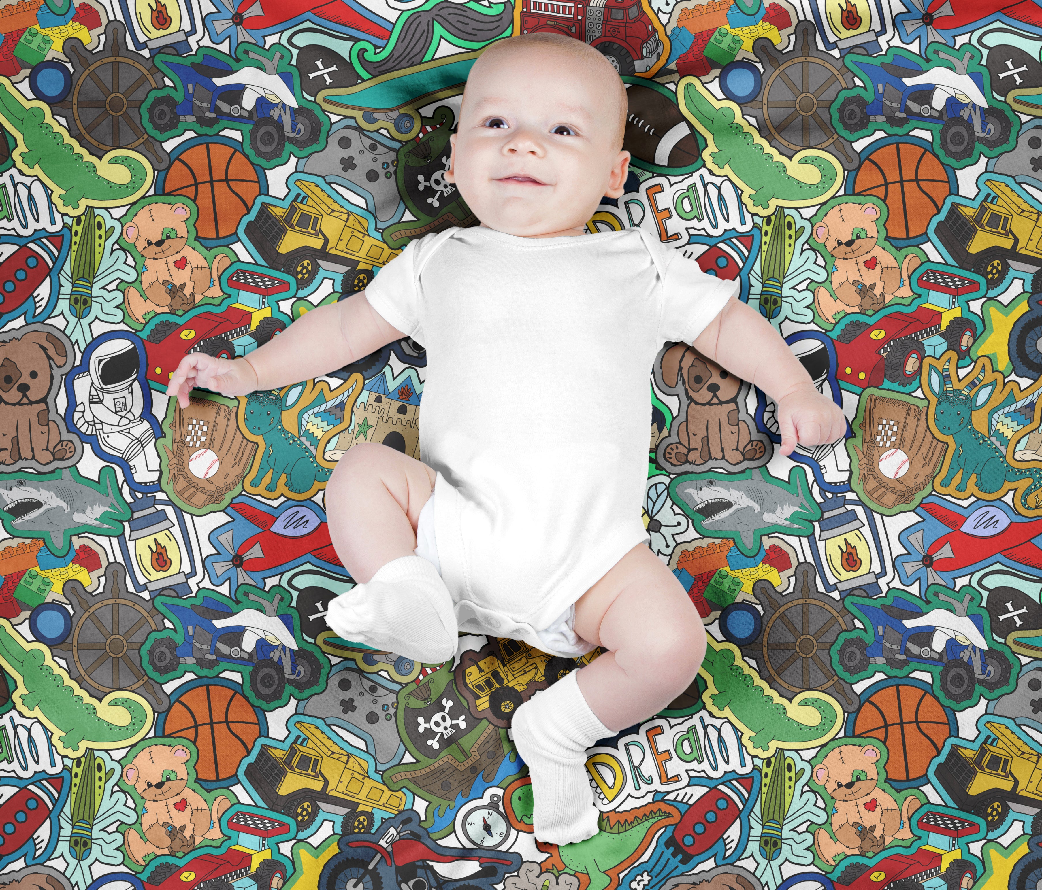 Sticker Book Boys - Sherpa blanket