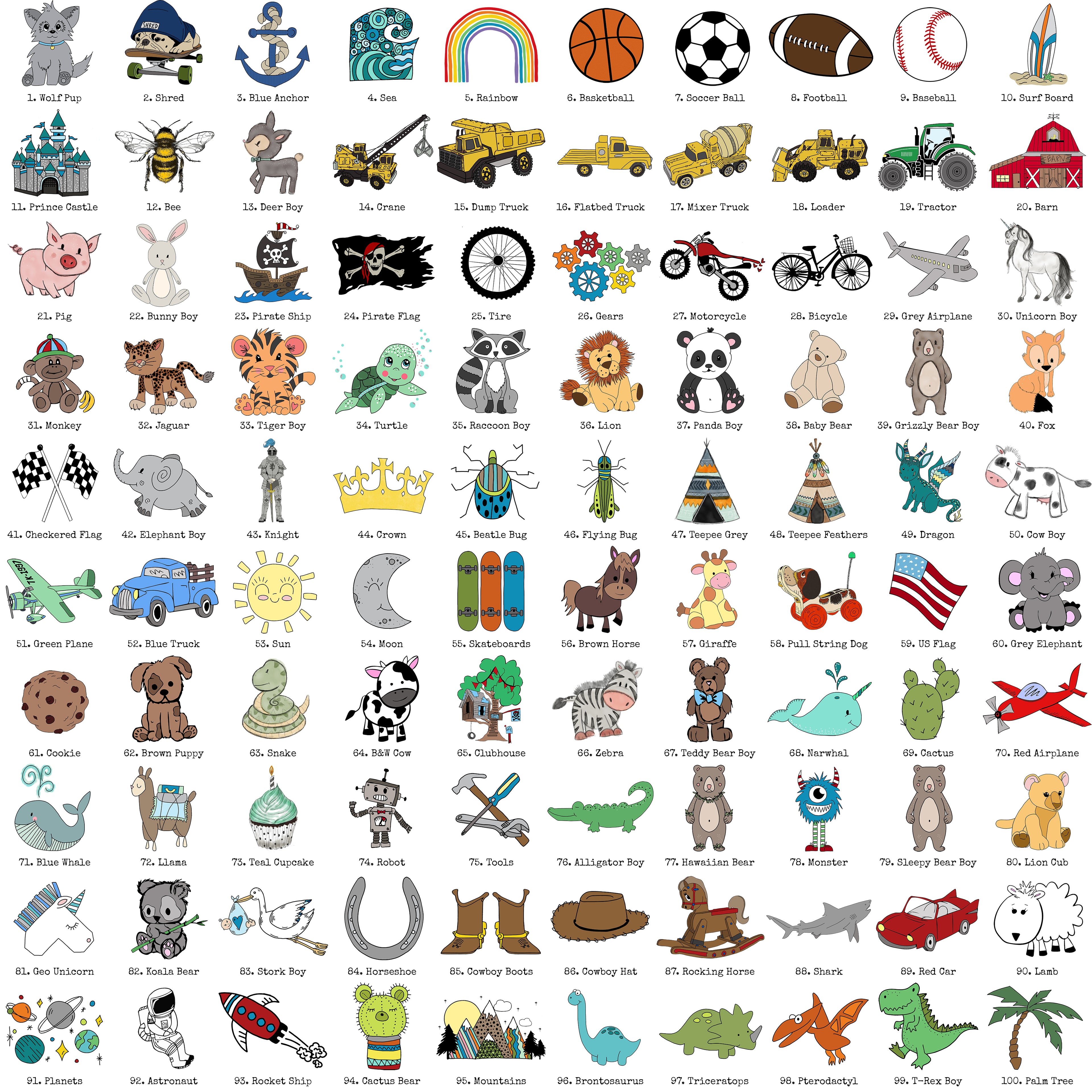 Custom Name Art - Boys
